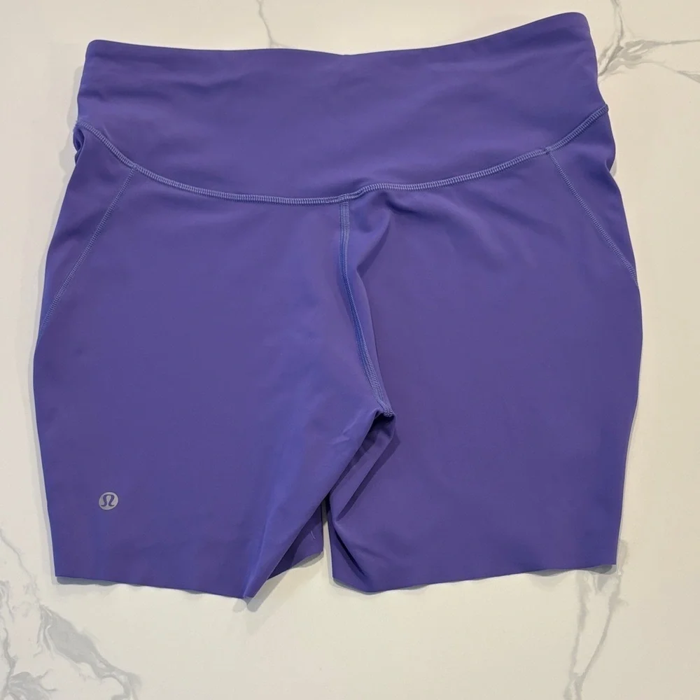 Lululemon Base Pace High Rise Shorts 6” ~ 12 ~ Charged Indigo